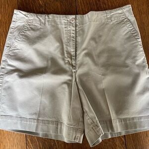 Khaki Cotton Shorts - Size 16